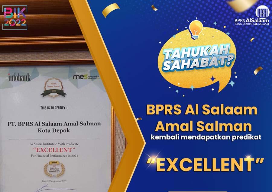 Info Bank Award : BPRS AlSalaam Raih Predikat Excellent